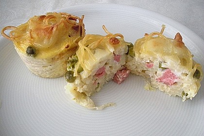 Spaghetti - Muffins mit Kr&auml;uterquark 16