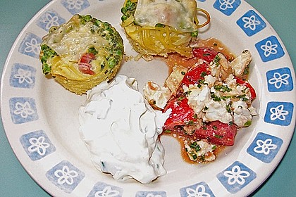 Spaghetti - Muffins mit Kr&auml;uterquark 2