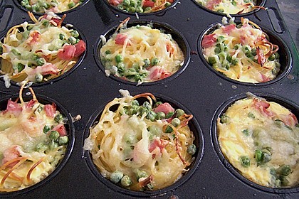 Spaghetti - Muffins mit Kr&auml;uterquark 4