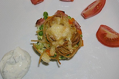 Spaghetti - Muffins mit Kr&auml;uterquark 7