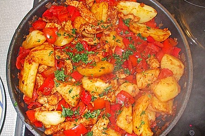 Leckere Kartoffel - Hähnchen - Pfanne 5