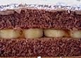Schokoladenkuchen mit Rumbananen