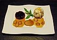Apfel in Sahnekaramell mit Walnusseis