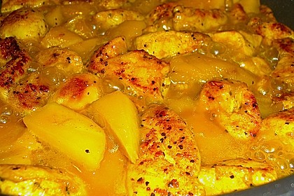 Putencurry in Sherry - Mango - Orangen - Pfirsich - So&szlig;e 3