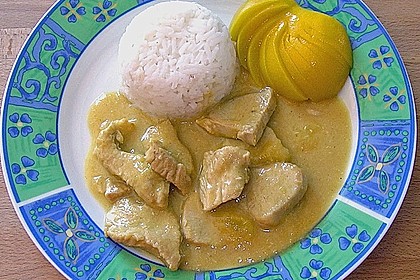 Putencurry in Sherry - Mango - Orangen - Pfirsich - So&szlig;e 1