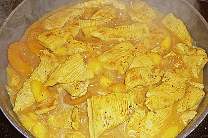 Putencurry in Sherry - Mango - Orangen - Pfirsich - So&szlig;e 2