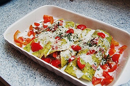 B&auml;rlauch - Pfannkuchen mit Spargel - Schinkenf&uuml;llung 6