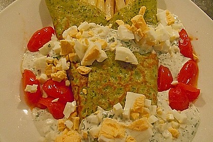 B&auml;rlauch - Pfannkuchen mit Spargel - Schinkenf&uuml;llung 10
