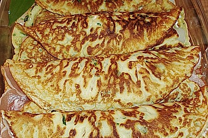 B&auml;rlauch - Pfannkuchen mit Spargel - Schinkenf&uuml;llung 12