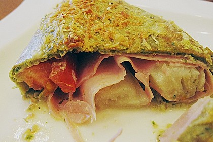 B&auml;rlauch - Pfannkuchen mit Spargel - Schinkenf&uuml;llung 15