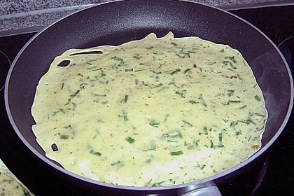 B&auml;rlauch - Pfannkuchen mit Spargel - Schinkenf&uuml;llung