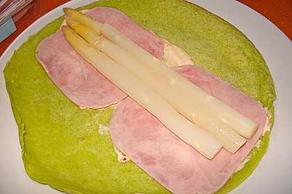 B&auml;rlauch - Pfannkuchen mit Spargel - Schinkenf&uuml;llung 21