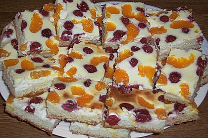 Saftiger K&auml;sekuchen mit Fr&uuml;chten 5