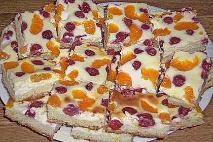 Saftiger K&auml;sekuchen mit Fr&uuml;chten 6
