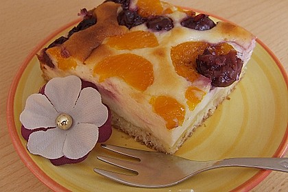 Saftiger K&auml;sekuchen mit Fr&uuml;chten 13