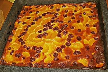 Saftiger K&auml;sekuchen mit Fr&uuml;chten 2