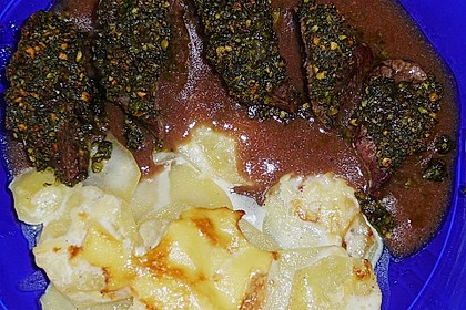 Lamm mit Kr&auml;uterkruste und Balsamico - Rotweinsauce 4