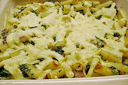 Tortiglioni Prosciutto e Spinaci al forno 7