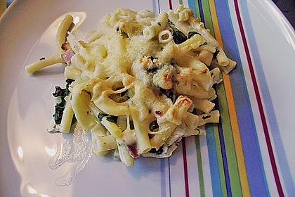 Tortiglioni Prosciutto e Spinaci al forno 10
