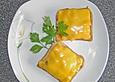 &Uuml;berbackener Toast mit Mett