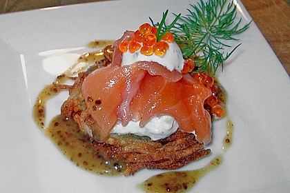 Gebeizter Saibling auf Kartoffel - Rösti 1