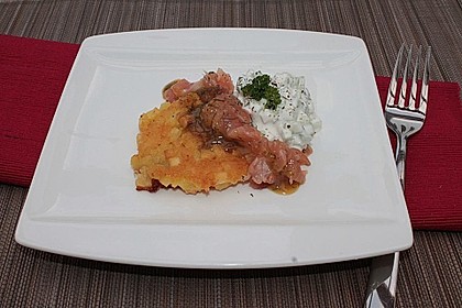 Gebeizter Saibling auf Kartoffel - Rösti 7