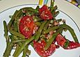 Bohnen - Tomatensalat mit Speck