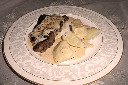 Rindersteaks mit buntem Pfeffer und Cognac - Sahne - Sauce 12