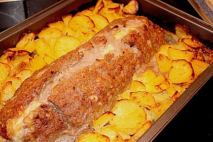 Gef&uuml;llter Hackbraten mit K&auml;se 11