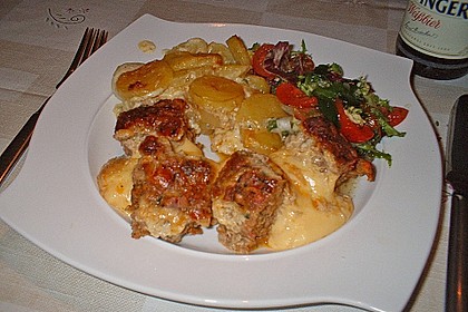 Gef&uuml;llter Hackbraten mit K&auml;se 17