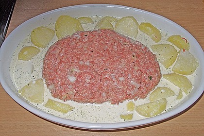 Gef&uuml;llter Hackbraten mit K&auml;se 19