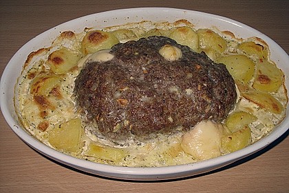 Gef&uuml;llter Hackbraten mit K&auml;se 20