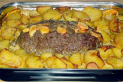 Gef&uuml;llter Hackbraten mit K&auml;se 5