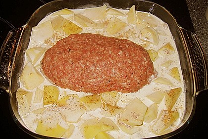 Gef&uuml;llter Hackbraten mit K&auml;se 6