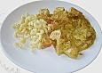 K&uuml;rbis und Lachs in Dill - Senfsauce