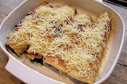 Pfannkuchen mit Spinat 1