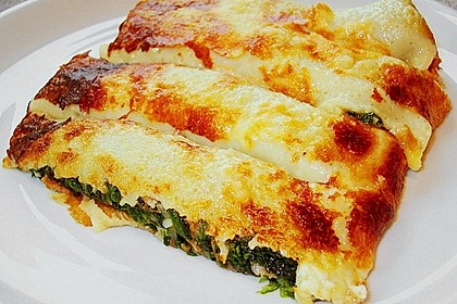 Pfannkuchen mit Spinat