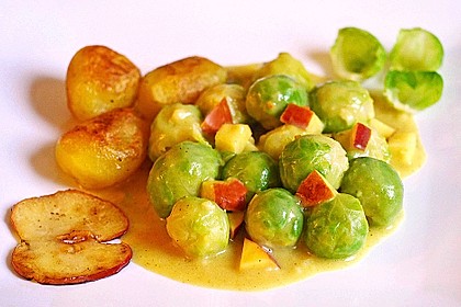 Rosenkohl in Currysauce
