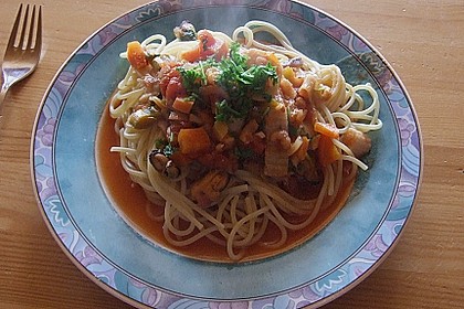 Spaghetti mit Meeresfr&uuml;chten