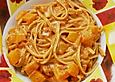 Spaghetti mit Paprika - Carbonara