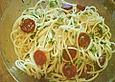 Spaghetti aglio &aacute; la Simone