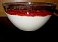 Schmandcreme mit Himbeeren