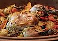 Huhn mit Gem&uuml;seragout und Oliven