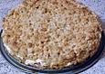 Rhabarber - Apfel - K&auml;se Kuchen mit Haferflockenstreuseln