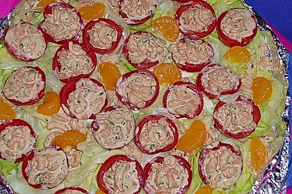 Tomaten, gef&uuml;llt mit Garnelen 1