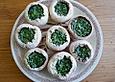 Gef&uuml;lle Riesenchampignons mit Spinat