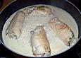 Putenr&ouml;llchen, mit Lachs gef&uuml;llt