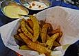 Gegrillte Kartoffel(schalen) zum Dippen