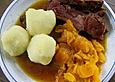 Wildschweinbraten, gep&ouml;kelt