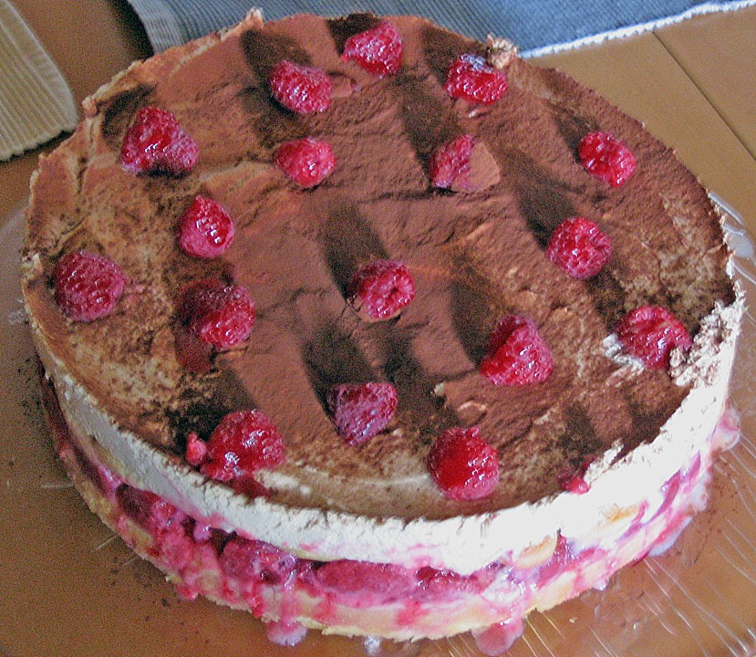 Eiskaffee - Torte mit Himbeeren (Rezept mit Bild) | Chefkoch.de